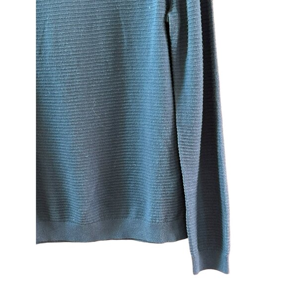 Ted Baker LondonMen's Blue Wool Blend Ribbed Knit Sweater Size 3 Pullover - Picture 2 of 4